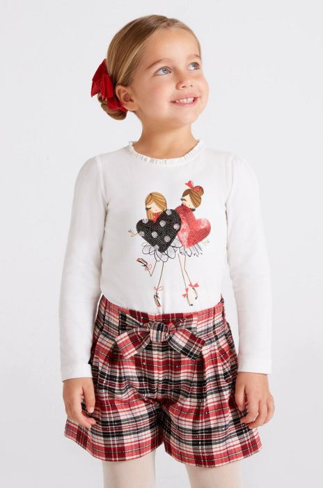 Дитячі шорти Mayoral колір червоний візерунок (2673998)