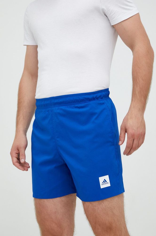 Купальні шорти adidas Performance чоловічі однотонні колір блакитний