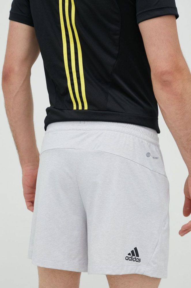 Шорти для тренувань adidas Performance Train Icons чоловічі колір сірий фото 3