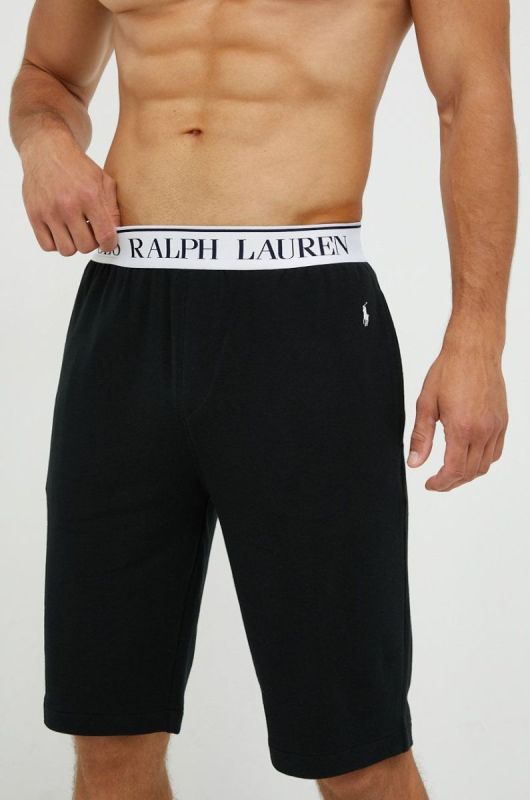Піжамні шорти Polo Ralph Lauren чоловічі колір чорний однотонна (2601510) фото 2