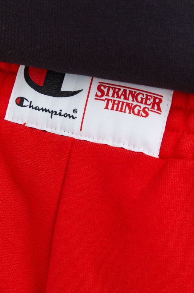 Шорти Champion Xstranger Things колір червоний з принтом фото 8