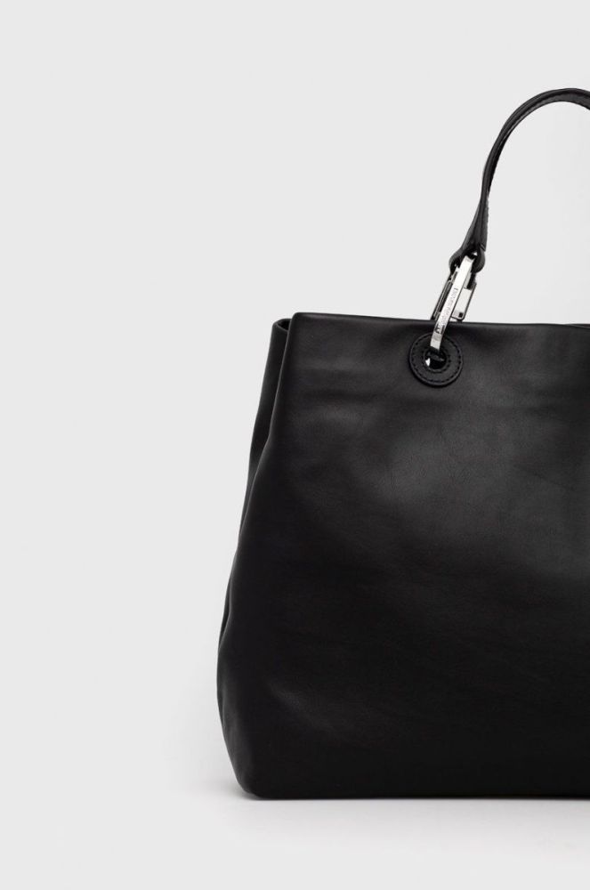 Шкіряна сумочка Emporio Armani колір чорний (2532258) фото 3