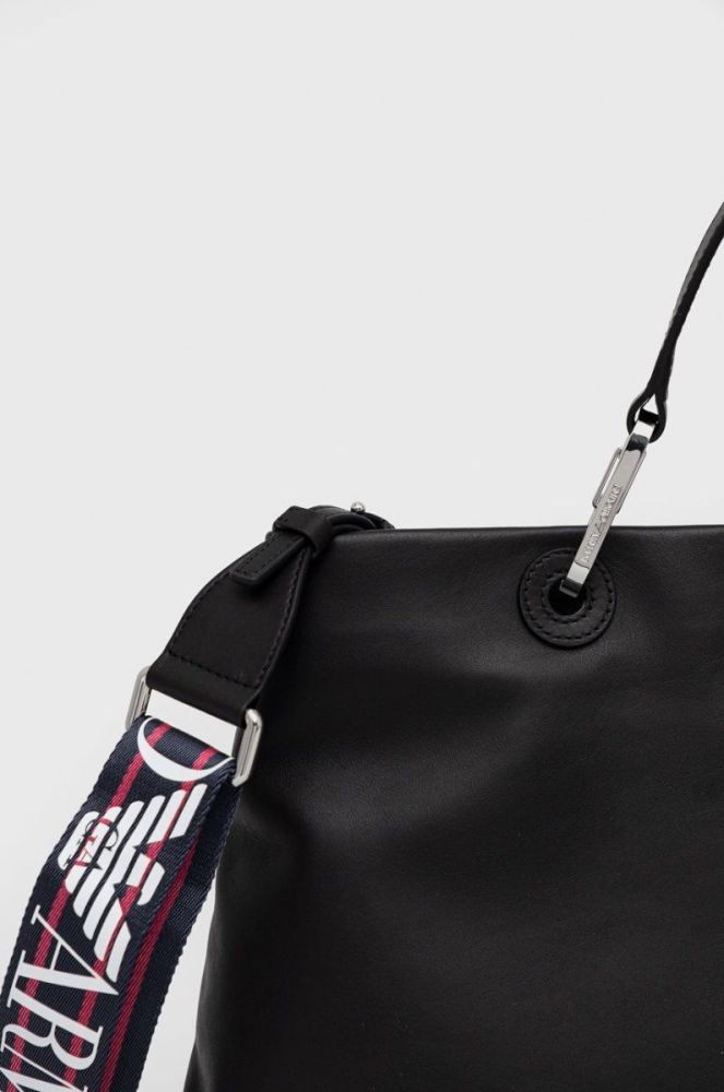 Шкіряна сумочка Emporio Armani колір чорний (2532258) фото 4