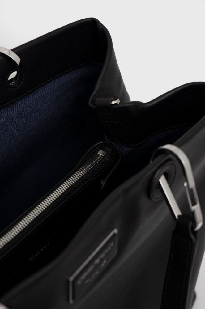 Шкіряна сумочка Emporio Armani колір чорний (2532258) фото 5