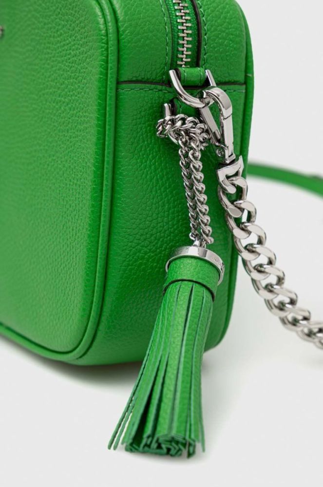 Шкіряна сумочка MICHAEL Michael Kors колір зелений (2868355) фото 4