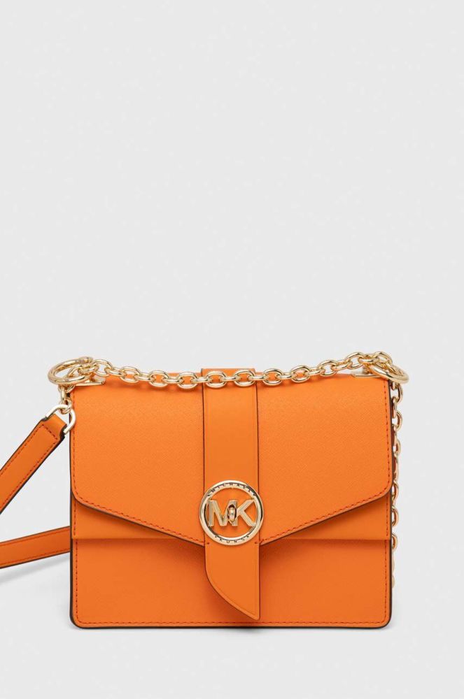 Шкіряна сумочка MICHAEL Michael Kors колір помаранчевий (3387689)