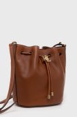 Шкіряна сумочка Lauren Ralph Lauren колір коричневий (2474009)