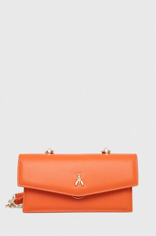Шкіряна сумочка Patrizia Pepe колір помаранчевий (3397121)
