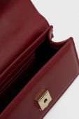 Шкіряна сумочка Patrizia Pepe колір бордовий
