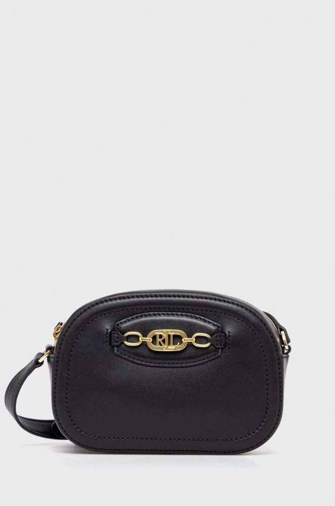 Шкіряна сумочка Lauren Ralph Lauren колір чорний (2670079)