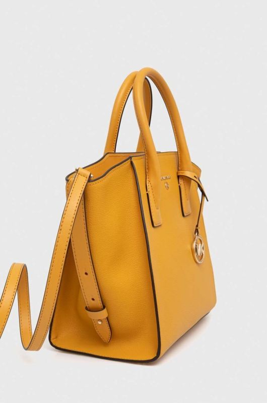 Шкіряна сумочка MICHAEL Michael Kors колір жовтий (3456509) фото 2
