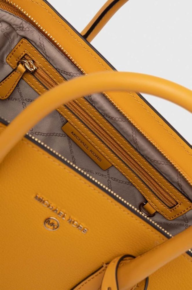 Шкіряна сумочка MICHAEL Michael Kors колір жовтий (3456509) фото 5