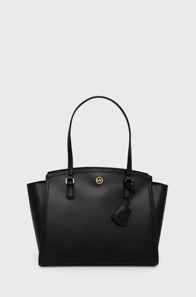 Шкіряна сумочка MICHAEL Michael Kors колір чорний (2666661)