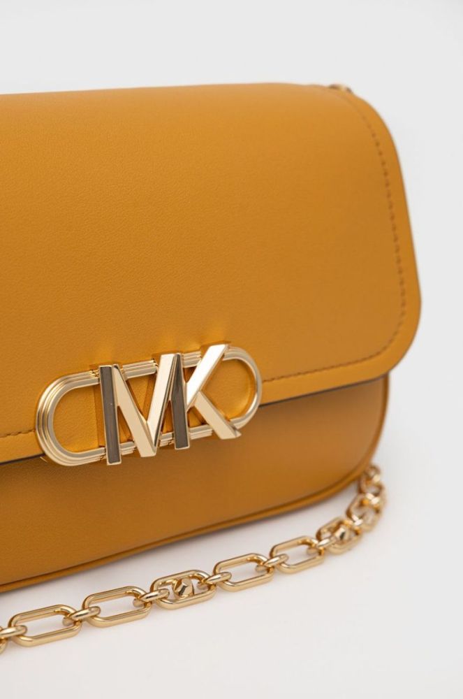 Шкіряна сумочка MICHAEL Michael Kors колір жовтий (2666673) фото 4