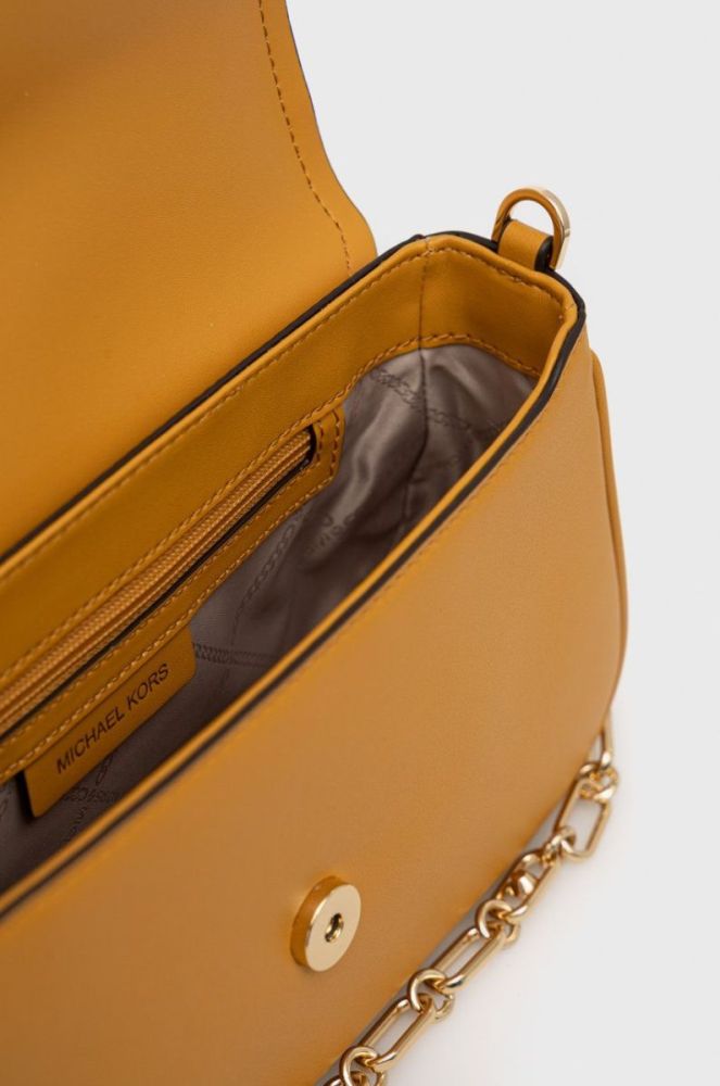 Шкіряна сумочка MICHAEL Michael Kors колір жовтий (2666673) фото 5