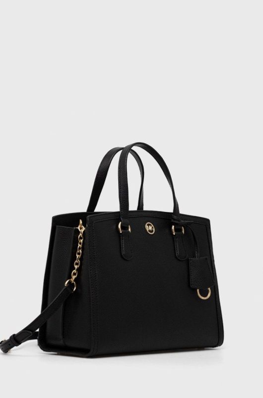 Шкіряна сумочка MICHAEL Michael Kors колір чорний (2666680) фото 2