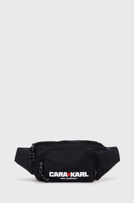 Сумка на пояс Karl Lagerfeld Karl Lagerfeld X Cara Delevingne колір чорний