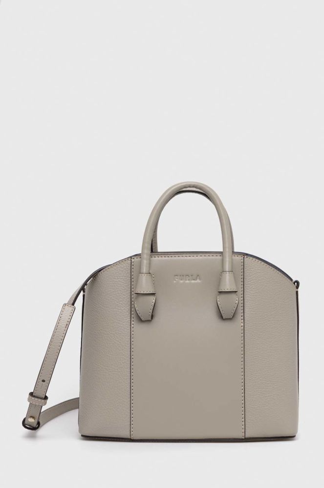 Шкіряна сумочка Furla Miastella колір сірий (2853127)