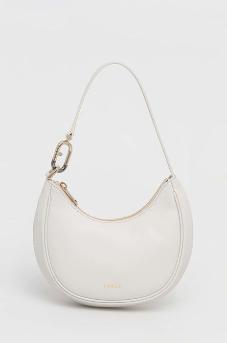 Шкіряна сумочка Furla Primavera колір бежевий