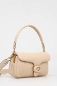 Шкіряна сумочка Coach колір бежевий (2826866)