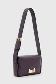 Шкіряна сумочка AllSaints колір фіолетовий