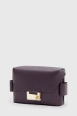 Шкіряна сумочка AllSaints колір фіолетовий
