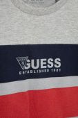 Дитяча бавовняна футболка Guess колір червоний візерунок