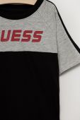 Дитяча футболка Guess колір чорний однотонний