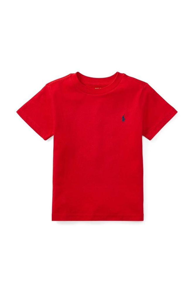 Дитяча бавовняна футболка Polo Ralph Lauren колір червоний однотонний (2635443)