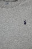 Дитяча бавовняна футболка Polo Ralph Lauren колір сірий однотонний