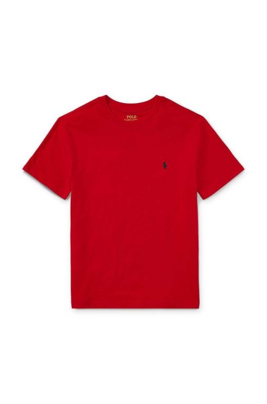 Дитяча бавовняна футболка Polo Ralph Lauren колір червоний однотонний (2553244)