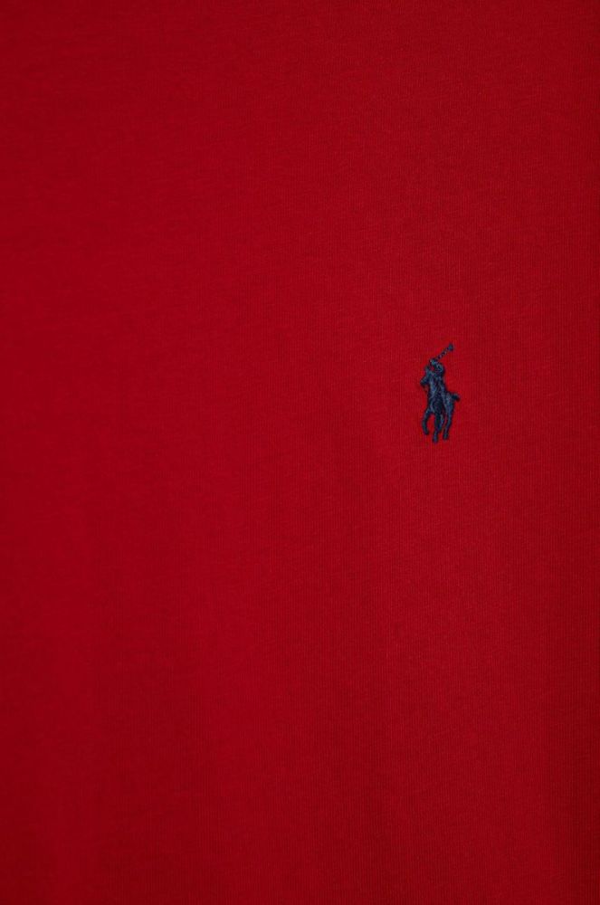 Дитяча бавовняна футболка Polo Ralph Lauren колір червоний однотонний (2553244) фото 3