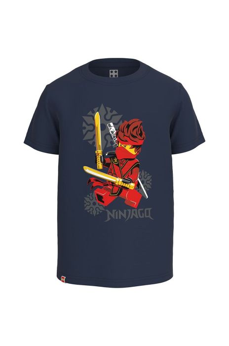 Дитяча бавовняна футболка Lego Wear колір синій з принтом (2583723)