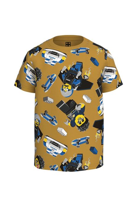 Дитяча бавовняна футболка Lego Wear колір жовтий візерунок