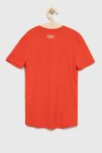 Дитяча футболка Under Armour колір червоний з принтом