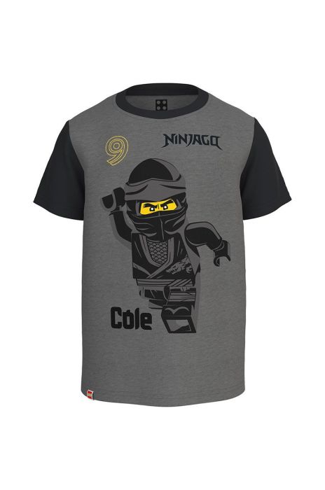 Дитяча бавовняна футболка Lego Wear колір сірий з принтом (2654986)