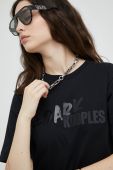 Бавовняна футболка The Kooples колір чорний (2729738)