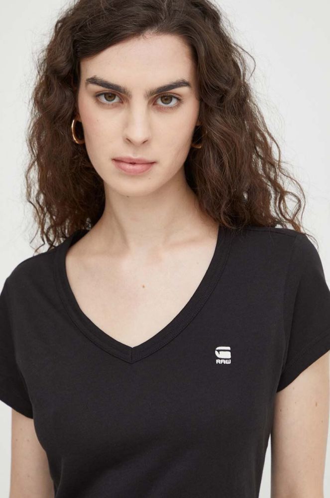 Бавовняна футболка G-Star Raw жіночий колір чорний (3656596)