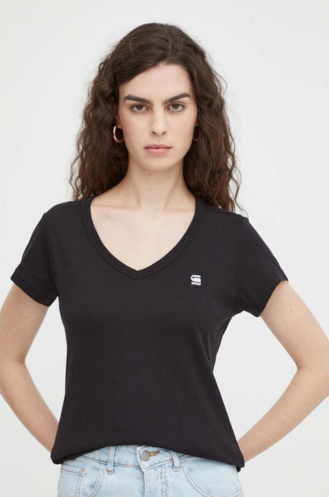 Бавовняна футболка G-Star Raw жіночий колір чорний (3656596) фото 2