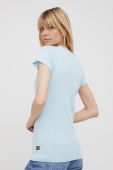 Бавовняна футболка G-Star Raw жіночий колір бірюзовий