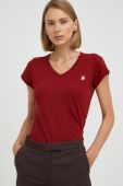 Бавовняна футболка G-Star Raw жіночий колір бордовий (2546595)