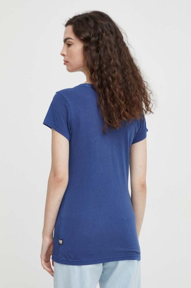 Бавовняна футболка G-Star Raw жіночий колір блакитний (3656613) фото 3