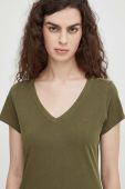 Бавовняна футболка G-Star Raw жіночий колір зелений (3656609)