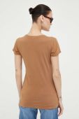 Бавовняна футболка G-Star Raw жіночий колір коричневий