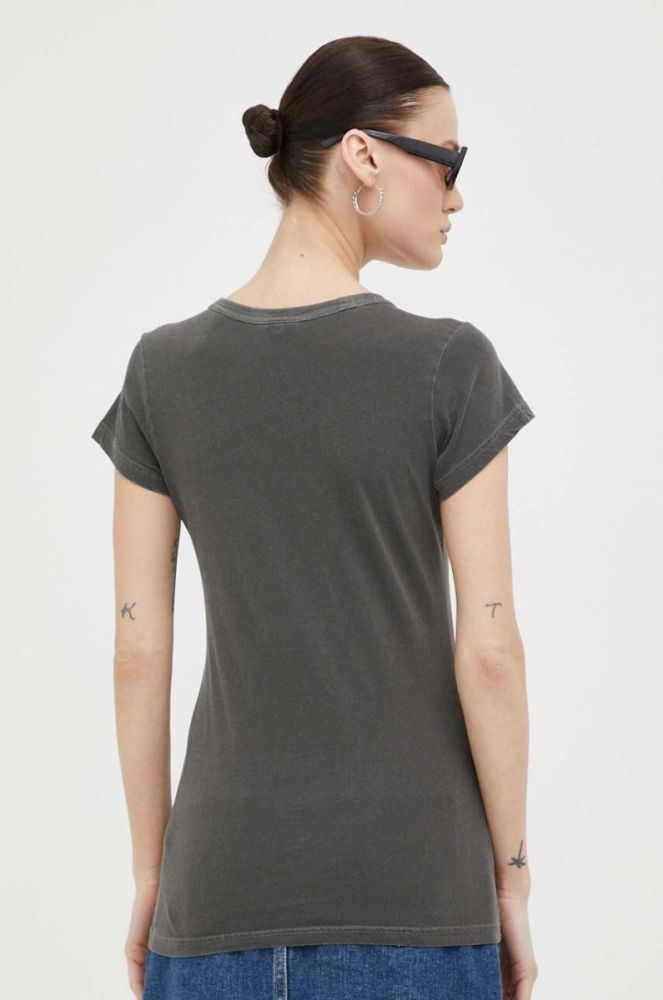 Бавовняна футболка G-Star Raw жіночий колір сірий (3072788) фото 3