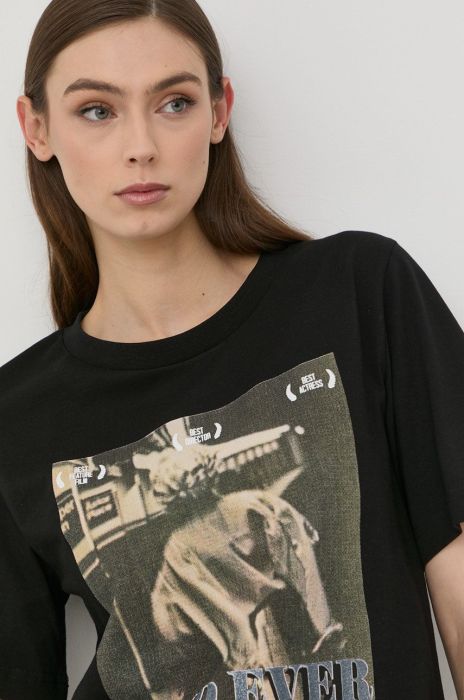 Бавовняна футболка Guess колір чорний (2411430)