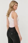Бавовняний топ Guess колір рожевий (2411452)
