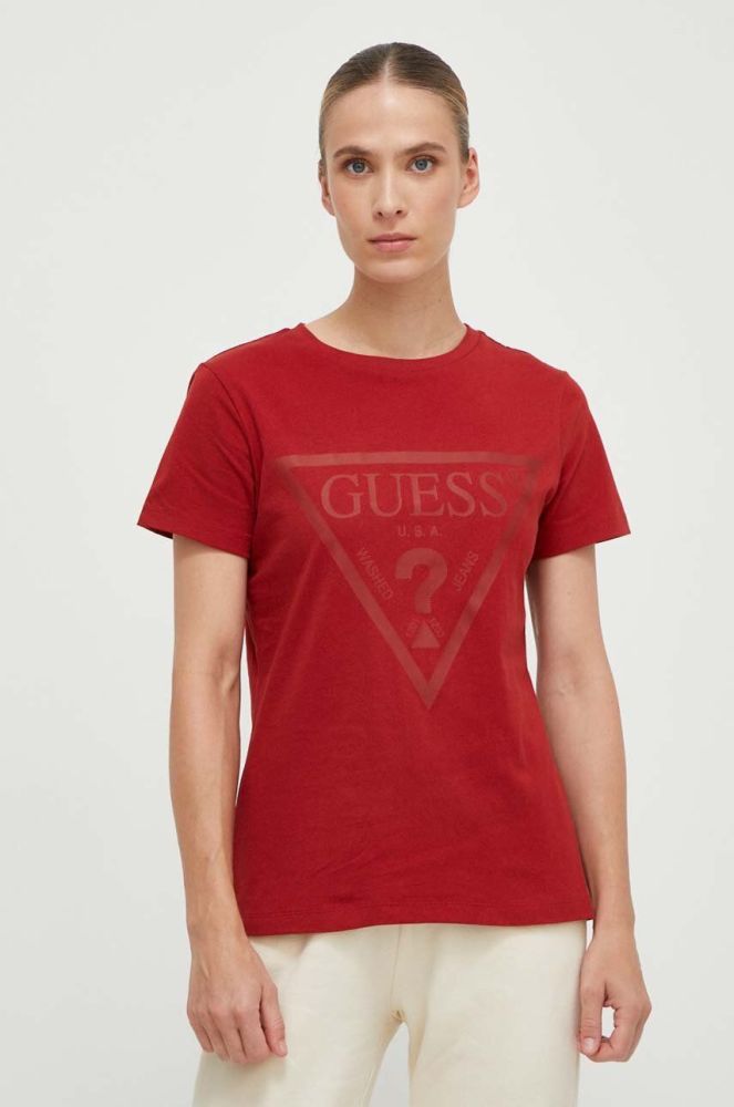 Бавовняна футболка Guess колір червоний (3517505)