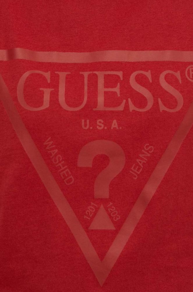 Бавовняна футболка Guess колір червоний (3517505) фото 4