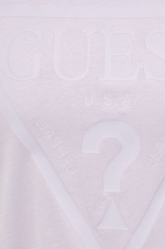Бавовняна футболка Guess колір фіолетовий (3002158) фото 5